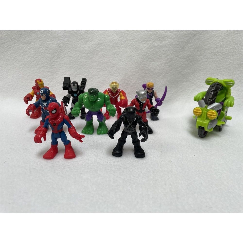 Playskool Marvel Superhero Avenger‎ Lot Antman Hawkeye Hulk Black Panther Falcon
